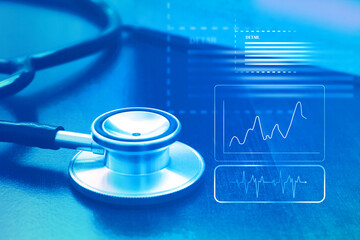 Medical innovation and healthcare technology concept, Big Data for health analytics