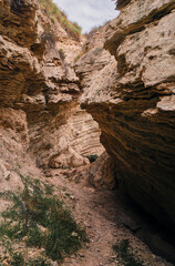 valley rock formation erosion arid