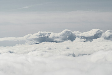 Panorama na  Tatry ze szczytu Krywań wśród i ponad chmurami - obrazy, fototapety, plakaty