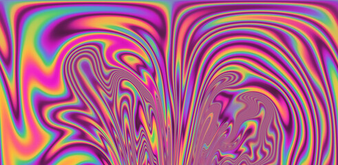 Abstract psychedelic background with rainbow smudges and stains, like on gasoline film.