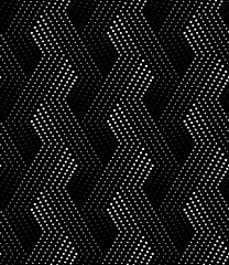 Vector seamless texture. Modern geometric background with interlacing stripes of dots.