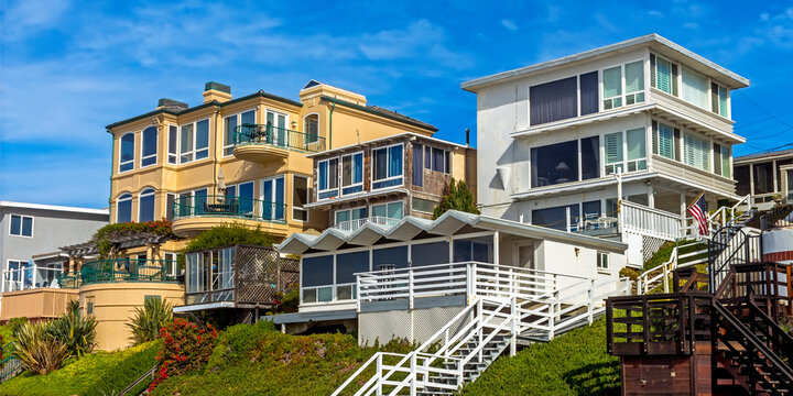 Facade of a modern building in California.