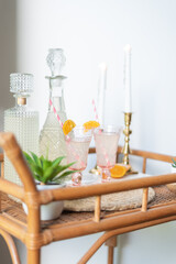 Citrus orange tablescape table