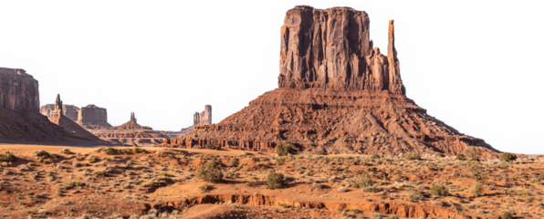 Monument Valley with transparent sky