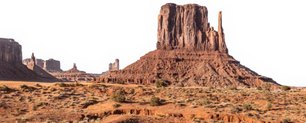 Foto auf Leinwand Monument Valley with transparent sky © HandmadePictures