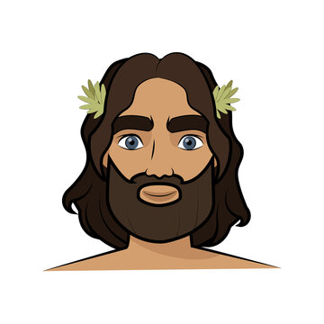 recommend clip art: Young greek god male head
