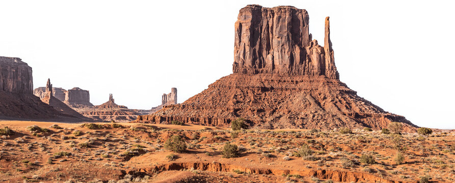 Monument Valley with transparent sky
