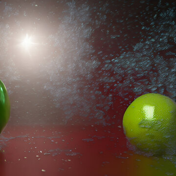 Fondo de Parchita Efecto 3D - Passion Fruit Effect 3D Background - Generative AI
