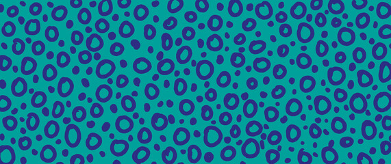 Fototapeta na wymiar Abstract circle hand drawn graphic pattern. Dotted background with circles. Design element for web banners, posters, cards, wallpapers, sites. Blue and turquoise color.