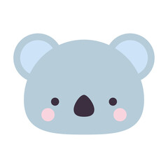Cute and beautiful baby koala face illustration