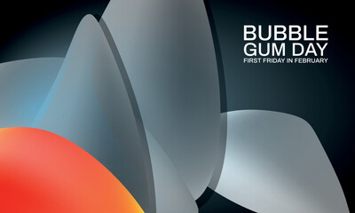 Bubble Gum Day. Design suitable for greeting card poster and banner