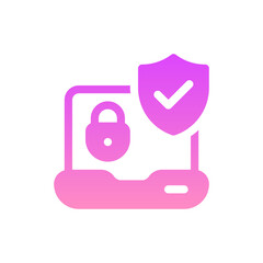 security flat gradient icon