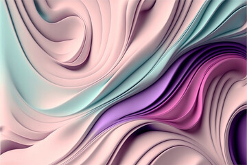 Soft Pastel Colors. Abstract Soft Pastel Wave Texture Background AI Generative