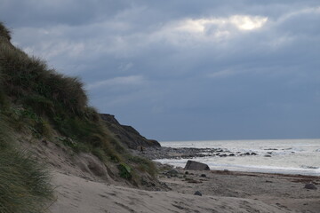 North Sea coast at Hirtshals; Denmark; North Jutland