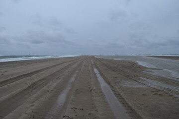sandy headland Grenen; Denmark; North Jutland