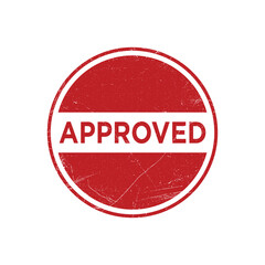 approved rubber stamp icon vector design template in white background