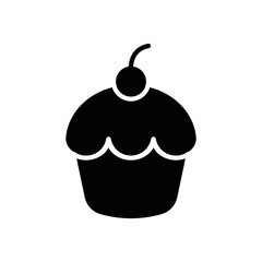 cup cake icon vector design template in white background