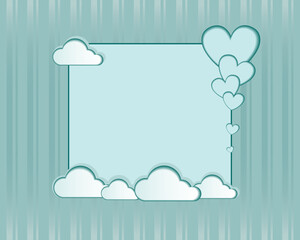 Turquoise Valentine s Day Card Template