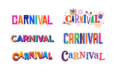 Colorful Carnival Lettering concept design 