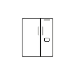 refrigerator flat outline icon logo illustration. technology, electronic and equipment icon set. suitable for web, design,logo,app