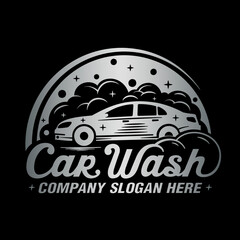 Car wash logo design template. Vector illustration.