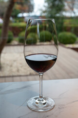 Tasting of red reserva rioja wines, visit of winery cellars in Haro, capital of Rioja wine making region, Spain