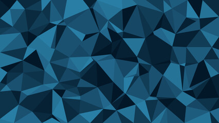 Blue low poly background. Аbstract Blue background, low poly textured triangle shapes in random pattern, Banner, geometry, polygonal