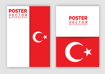 Republic of Turkey. Vector illustration, poster, celebration card, graphic, post and story design.