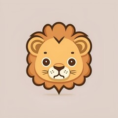 Fototapeta premium cute lion logo