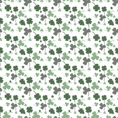 Vector Illustration of a St. Patrick s Day Background. Seamless pattern with clover leaves