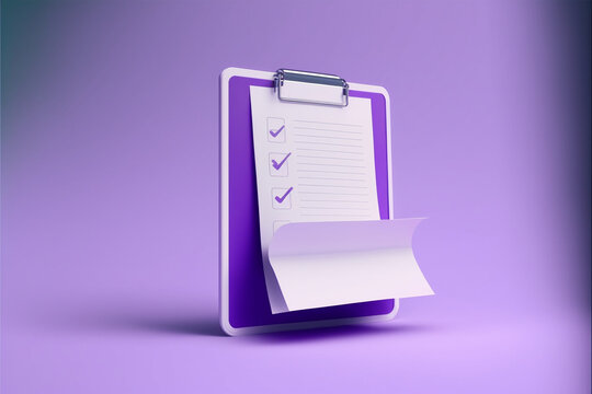 3D icon to do checklist for timing schedule