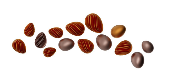 Abstract luxury golden easter eggs isolated