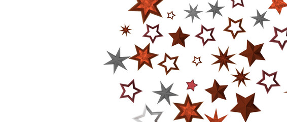 golden stars - in red