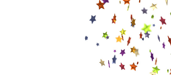 stars. Confetti celebration, Falling colour abstract decoration for party, birthday celebrate,