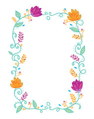 plant ornaments for decoration and greeting card. template of stylized flowers. vector of colorful flowers and plants. romantic and delicate style. ilustration for wedding and events.