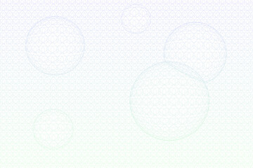 Green-blue vector guilloche background with circles for certificate