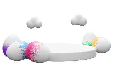 easter podium product display 3d render