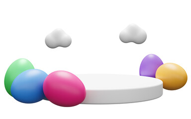 easter podium product display 3d render