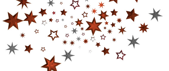 golden stars - in red