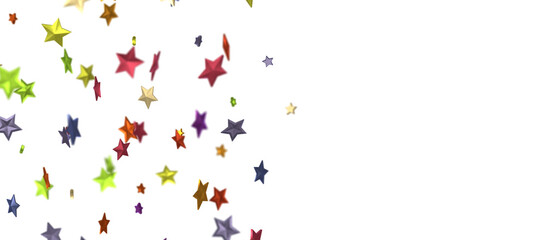 stars. Confetti celebration, Falling colour abstract decoration for party, birthday celebrate,