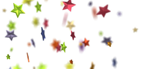 stars background, sparkle lights confetti falling. magic shining Flying christmas stars on night