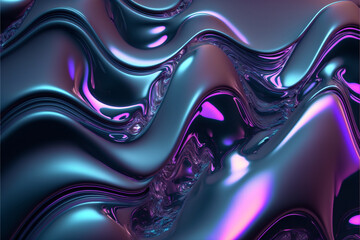 purple liquid waves made by generative ai