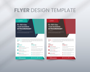 Corporate Business Flyer poster Templates brochure cover design layout background, two colors scheme, vector template in A4 size
