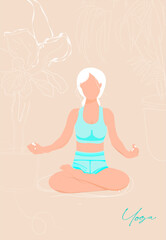 lotus sport yoga girl relax healthy lifestyle