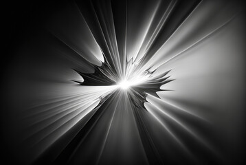 abstract silver background emanating rays of light