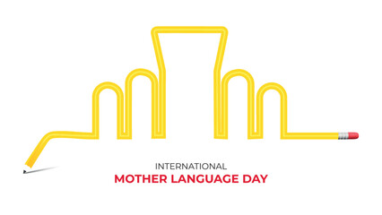 21st February international mother language day social media post design - obrazy, fototapety, plakaty
