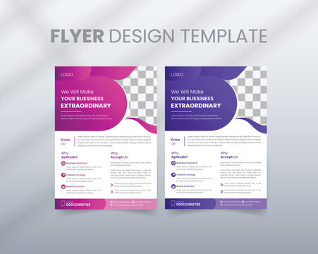 Corporate multipurpose poster Template Flyer design layout space for photo background in A4 size
