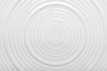 Fototapeta na wymiar Texture of white plate as background, closeup