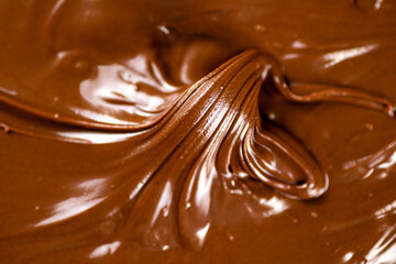 Fresh hazelnut butter. Macro background. 