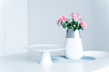 cake stand, white in the kitchen